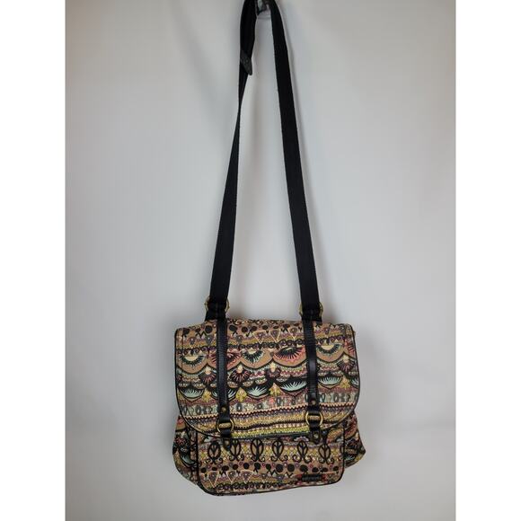 Sakroots Convertible Backpack Crossbody Purse Artist Circle Peace Sign Style Bag - Picture 2 of 10